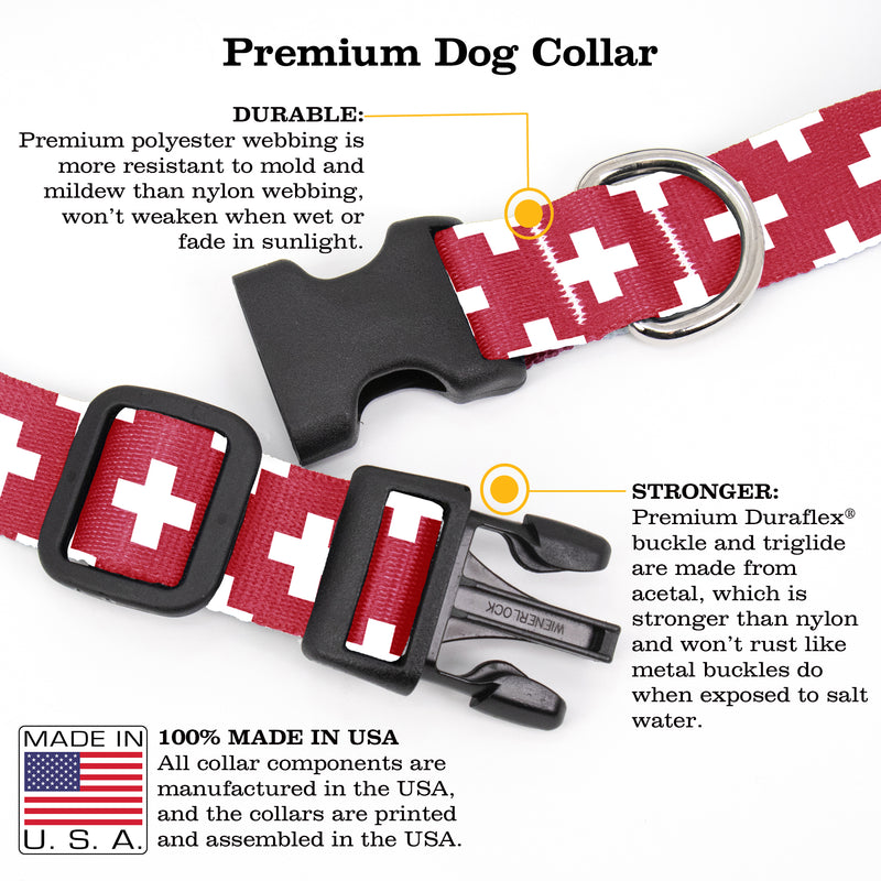 Flags Swissy Dog Collar - Made in USA