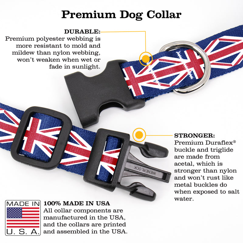 Flags Union Jack Dog Collar - Made in USA