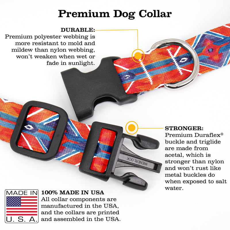 Ikat Blanket Dog Collar - Made in USA
