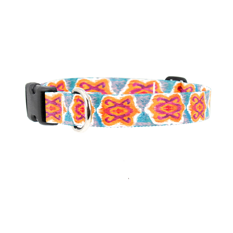 Ikat Blossom Dog Collar - Made in USA