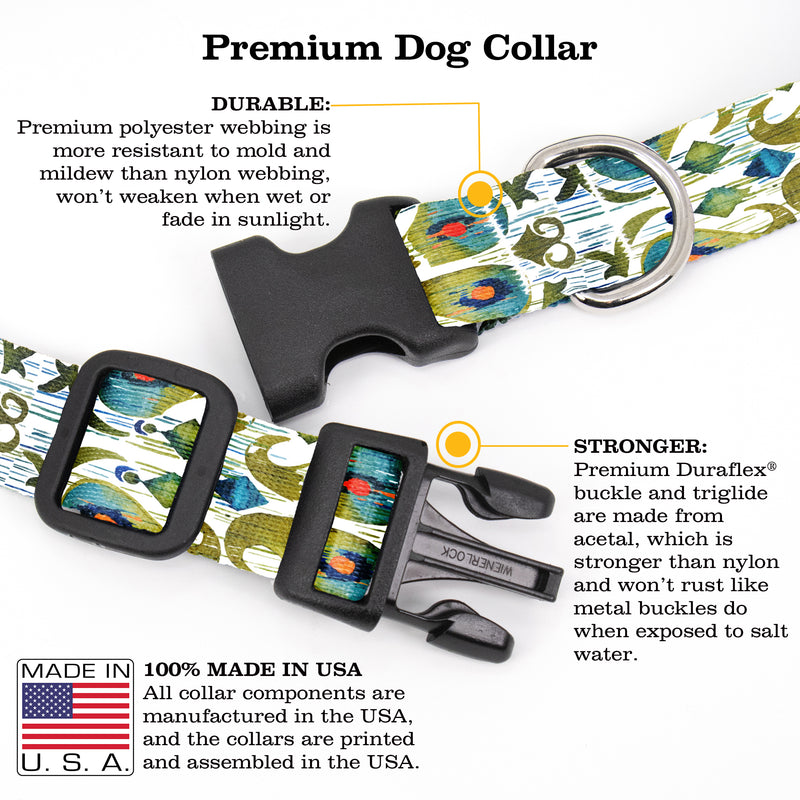 Ikat Cucumber Dog Collar - Made in USA