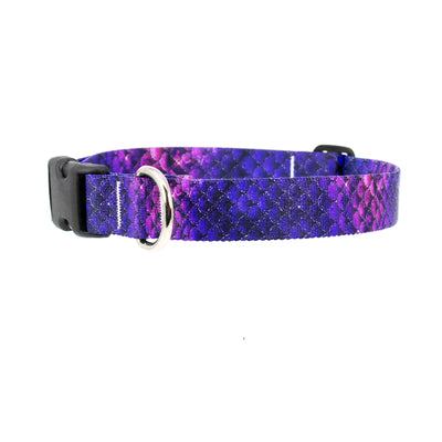 Mermaid Scales Purple Dog Collar - Made in USA