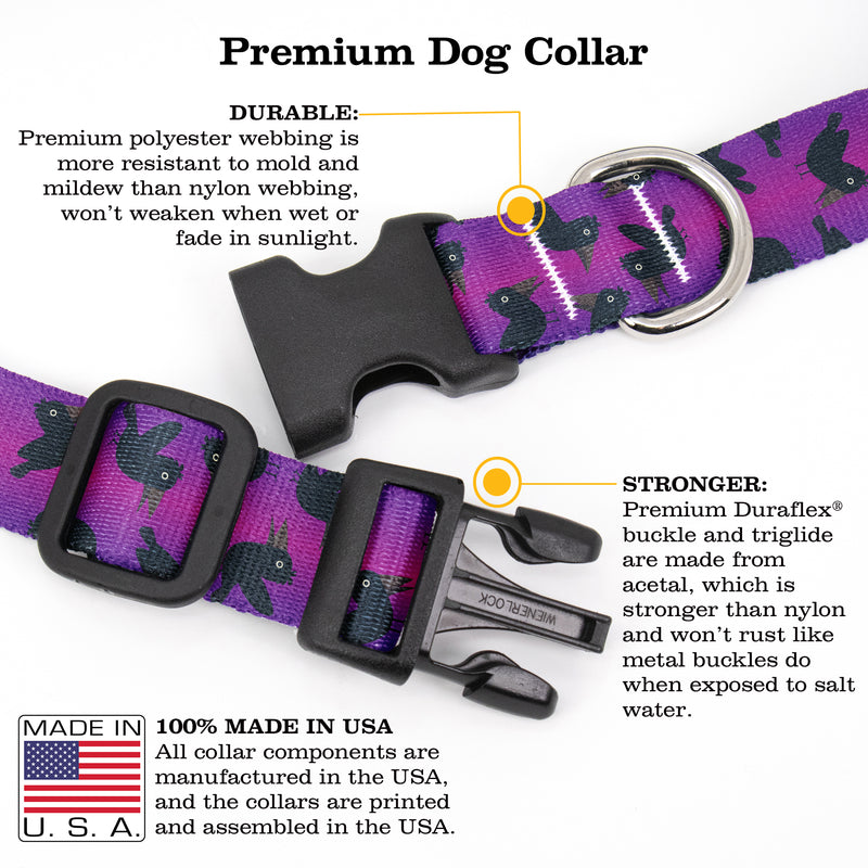 Purple Crows Dog Collar - Made in USA