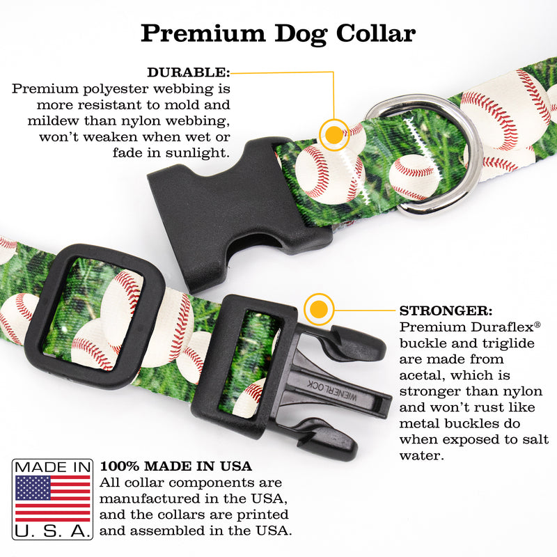 Baseball Dog Collar - Made in USA