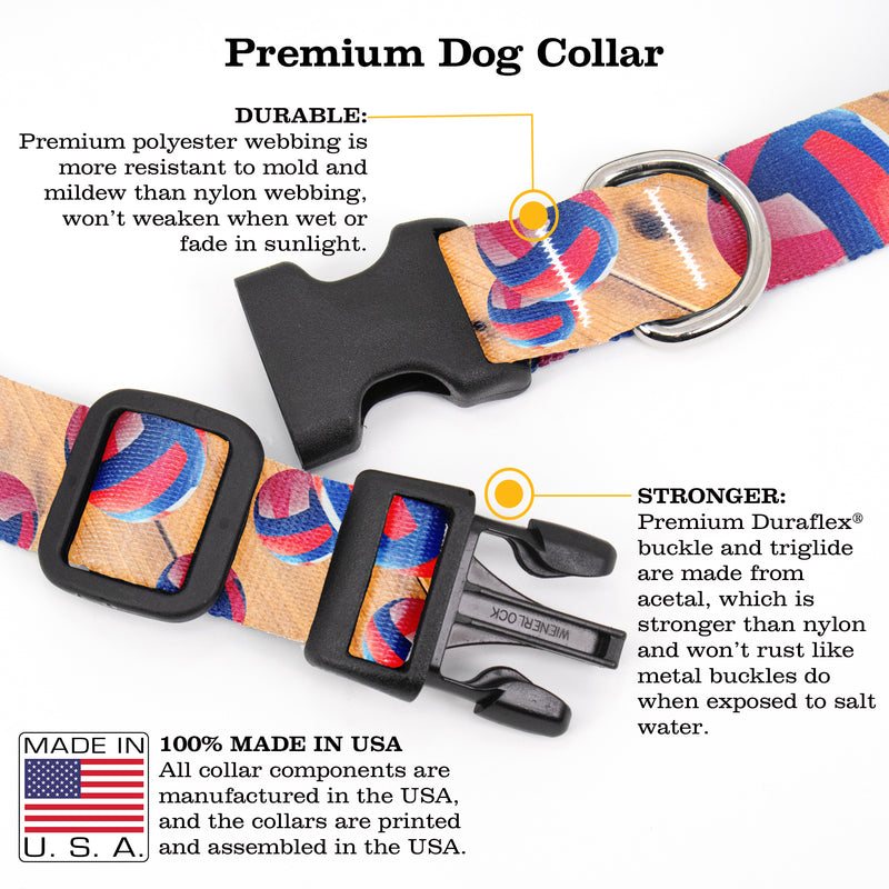 Volleyball Dog Collar - Made in USA
