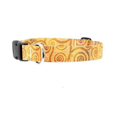 Swirls Citrine Dog Collar - Made in USA