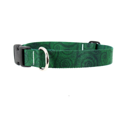 Swirls Emerald Dog Collar - Made in USA
