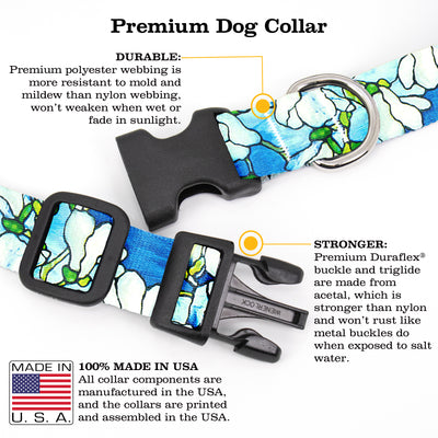 Tiffany Magnolia Dog Collar - Made in USA