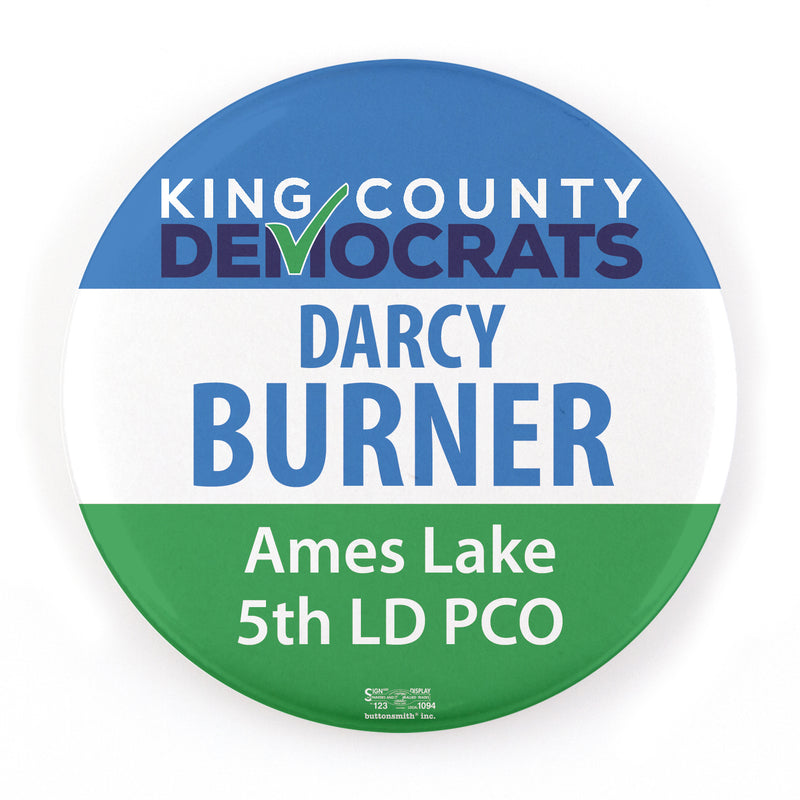 King County Democrats PCO Button - Buttonsmith Inc.