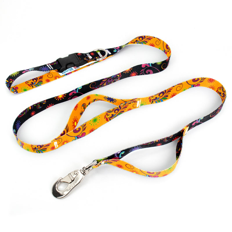 Bright Floral Fab Grab Leash - Made in USA