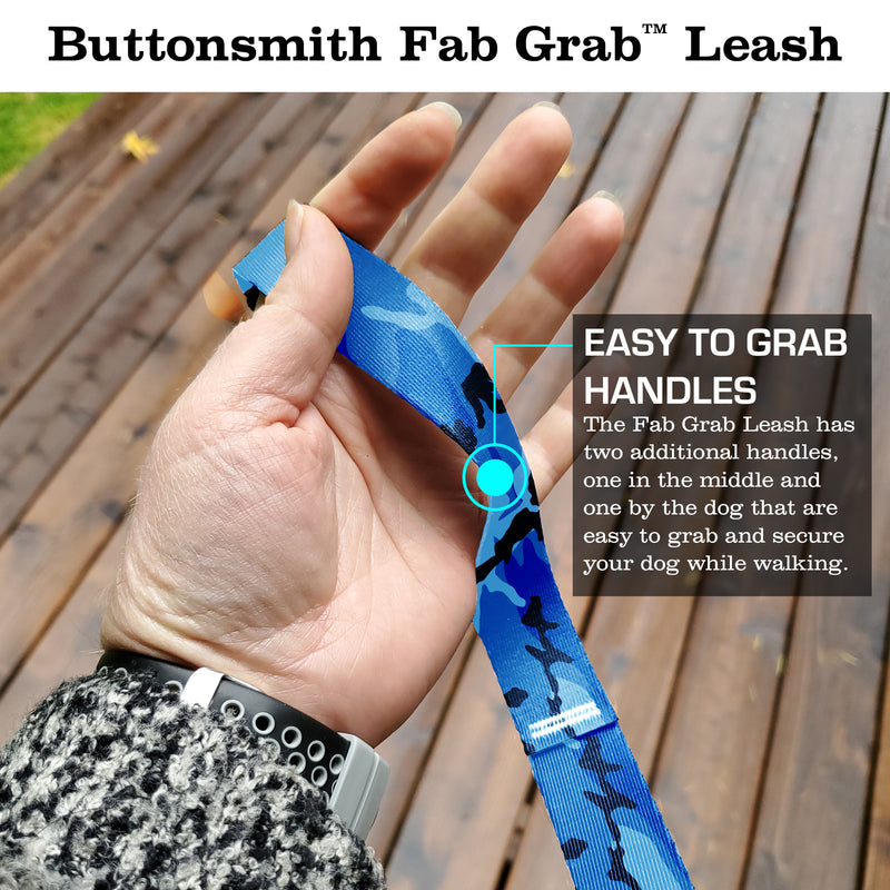 Blue Camo Fab Grab Leash - Made in USA