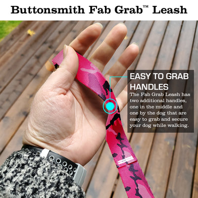 Pink Camo Fab Grab Leash - Made in USA