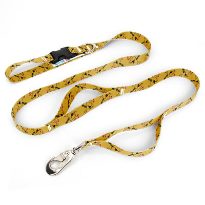 Love Birds Gold Fab Grab Leash - Made in USA
