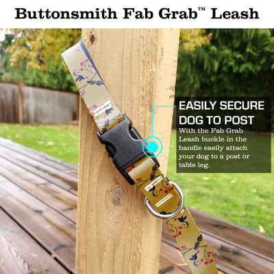 Love Birds Gold Fab Grab Leash - Made in USA