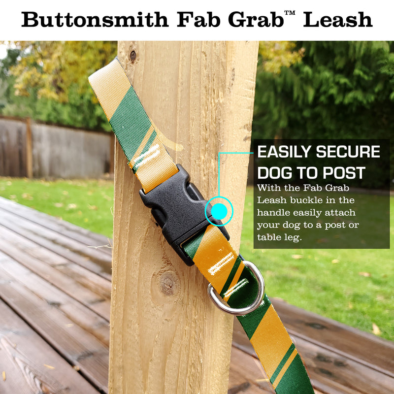 Sporty Green Yellow Fab Grab Leash - Made in USA