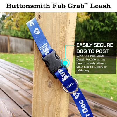 Support Dog Blue Fab Grab Leash - Made in USA