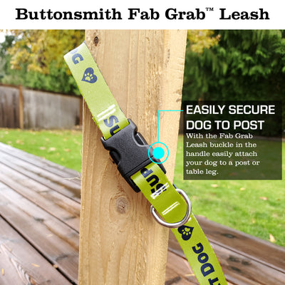 Support Dog High Visibility Yellow Fab Grab Leash - Made in USA