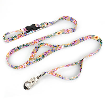 Watercolor Flowers Fab Grab Leash - Made in USA