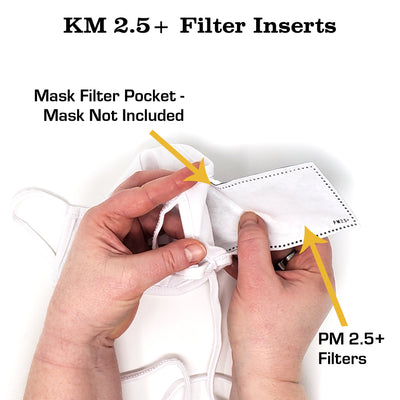 PM 2.5+ Filters Inserts for cloth face masks - 10 Pack - Made in the USA from surgical mask material - Buttonsmith Inc.