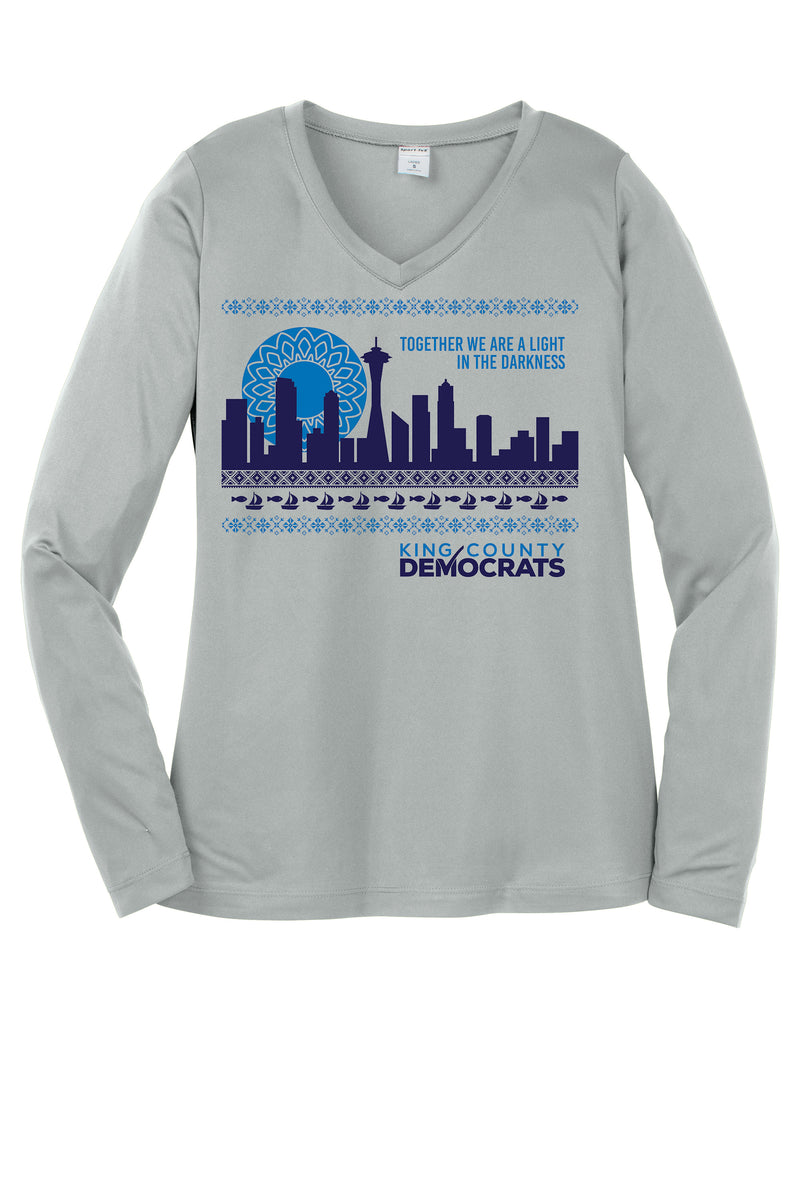 King County Democrats Long Sleeve T-Shirt - Buttonsmith Inc.