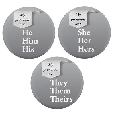 Greys 2.25" Pronoun Buttons
