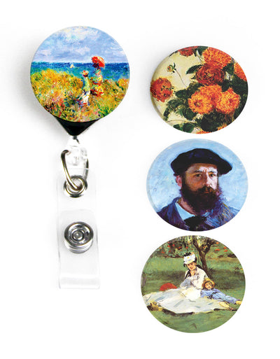 Buttonsmith® Claude Monet Cliff Walk Tinker Reel® Badge Reel – Made in USA - Buttonsmith Inc.