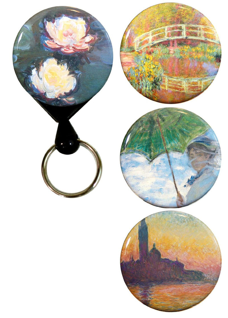 Buttonsmith® Claude Monet Water Lilies Tinker Reel® Badge Reel – Made in USA - Buttonsmith Inc.