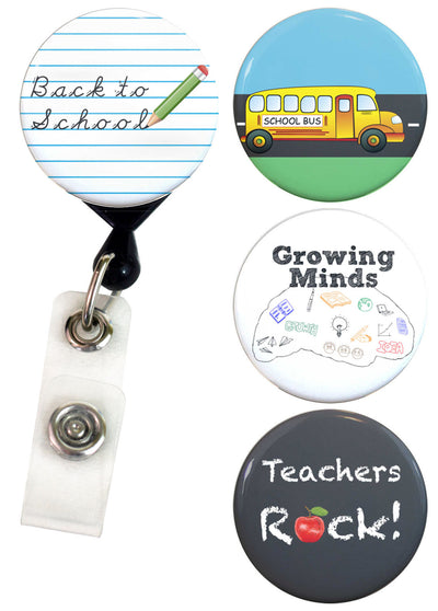 Buttonsmith® Teachers Tinker Reel® Badge Reel – Made in USA - Buttonsmith Inc.