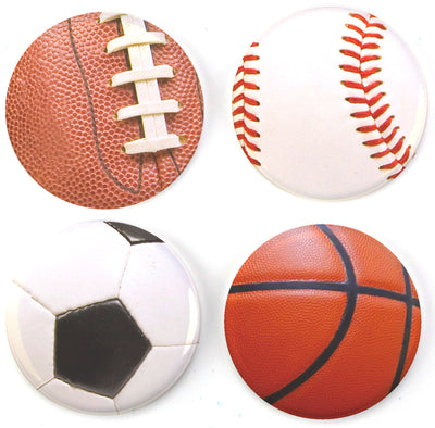 Buttonsmith® Sports Balls Tinker Top® Set – Made in USA – for use with Tinker Reel® Badge Reels - Buttonsmith Inc.