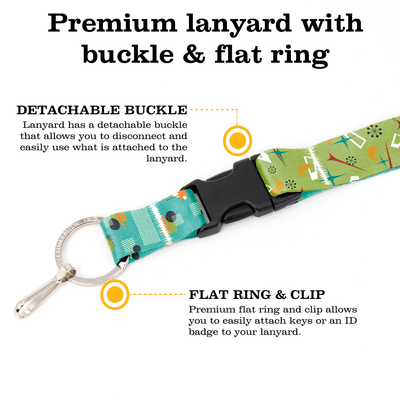50s Classic Premium Lanyard - with Buckle and Flat Ring - Made in the USA