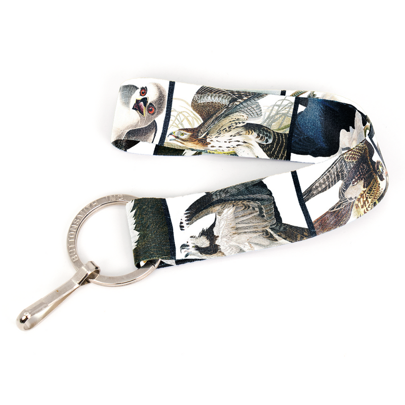 Audubon Raptors Wristlet Lanyard - with Buckle and Flat Ring - Made in the USA