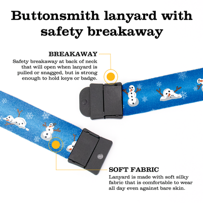 Meltdown Breakaway Lanyard - with Buckle and Flat Ring - Made in the USA