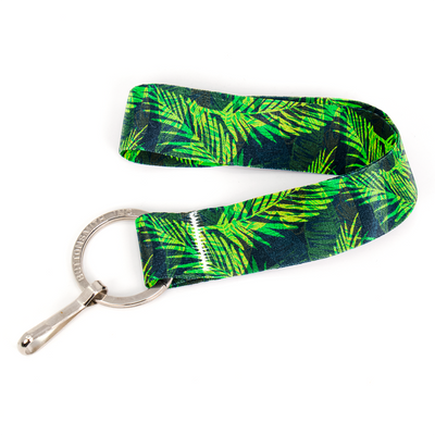 Palms Wristlet Lanyard - Short Length with Flat Key Ring and Clip - Made in the USA
