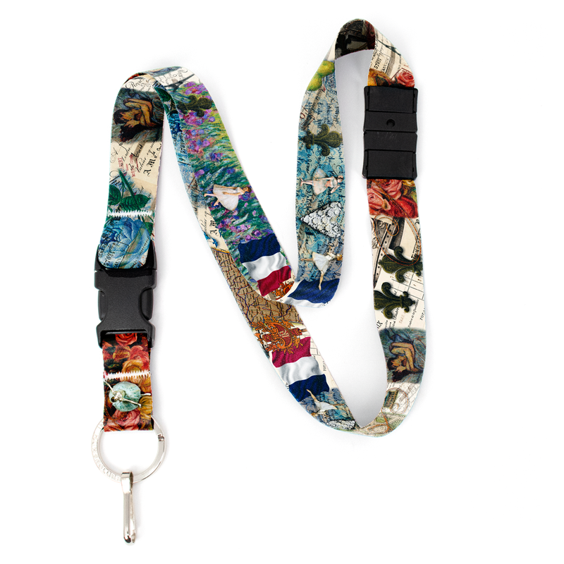 French Kiss Breakaway Lanyard - with Buckle and Flat Ring - Made in the USA