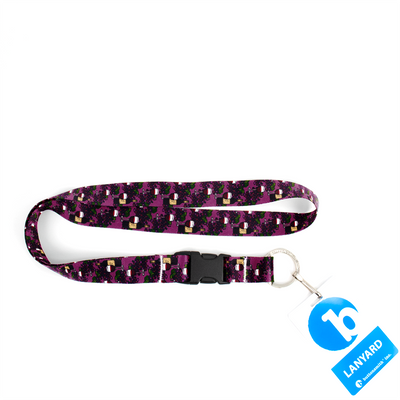 Cabernet Premium Lanyard - with Buckle and Flat Ring - Made in the USA