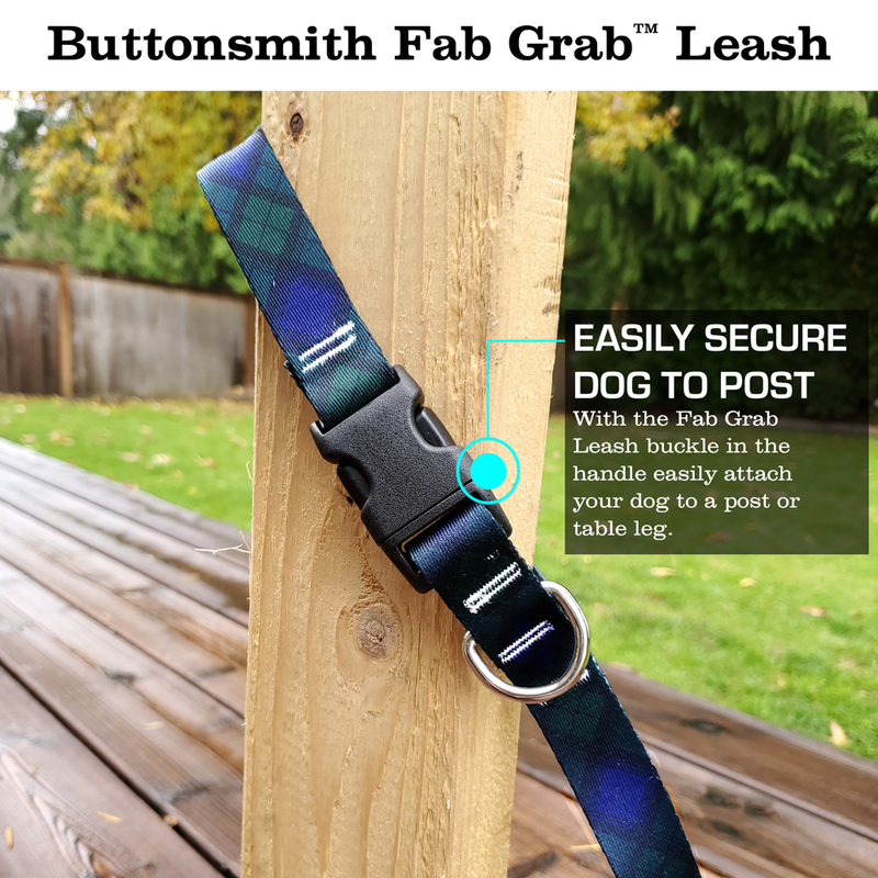 Black Watch Plaid Fab Grab Leash - Made in USA