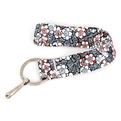 Bijutsu Sekai Floral Wristlet Lanyard - with Buckle and Flat Ring - Made in the USA