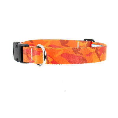 Hunter Orange Camo Dog Collar - Made in USA