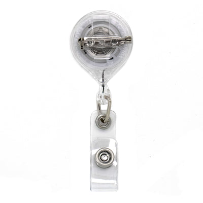 Buttonsmith Deluxe Retractable Badge Reel with Alligator Clip and Extra-Long 36 inch Standard Duty Cord - Made in The USA, 1 Year Warranty
