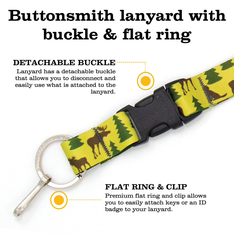 Buttonsmith Moosewoods Breakaway Lanyard - Made in USA - Buttonsmith Inc.