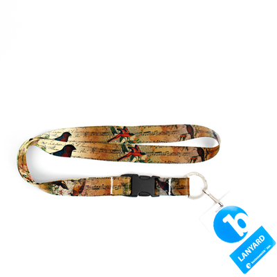 Birdsong Premium Lanyard - with Buckle and Flat Ring - Made in the USA
