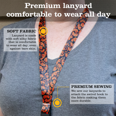Monarch Premium Lanyard - with Buckle and Flat Ring - Made in the USA