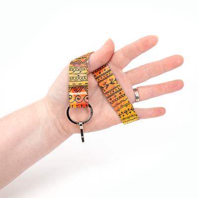 Sunny Borders Wristlet Lanyard - Short Length with Flat Key Ring and Clip - Made in the USA