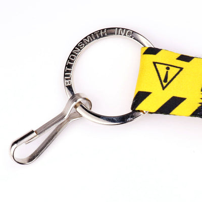 Buttonsmith Caution Wristlet Lanyard - Made in USA - Buttonsmith Inc.