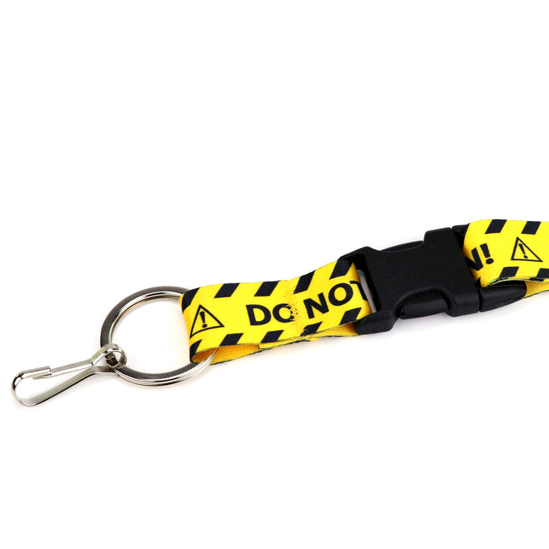 Buttonsmith Caution Lanyard - Made in USA - Buttonsmith Inc.