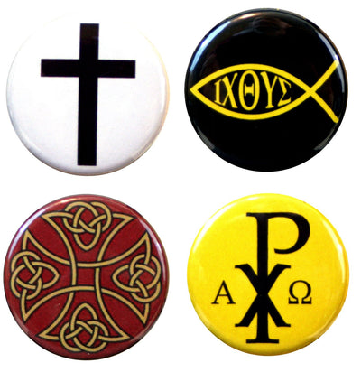 Buttonsmith® 1.25" Christian Refrigerator Magnets - Set of 4 - Buttonsmith Inc.