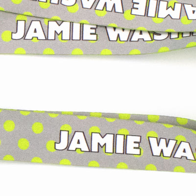 Buttonsmith Pewter Lime Dots Custom Lanyard - Made in USA - Buttonsmith Inc.