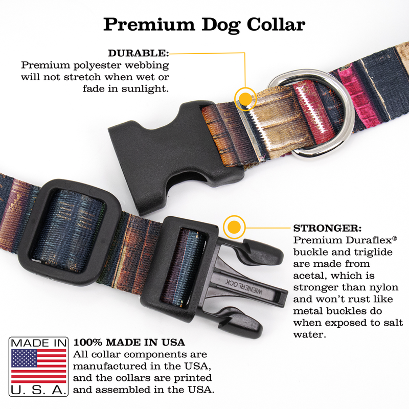Bibliophile Dog Collar - Made in USA