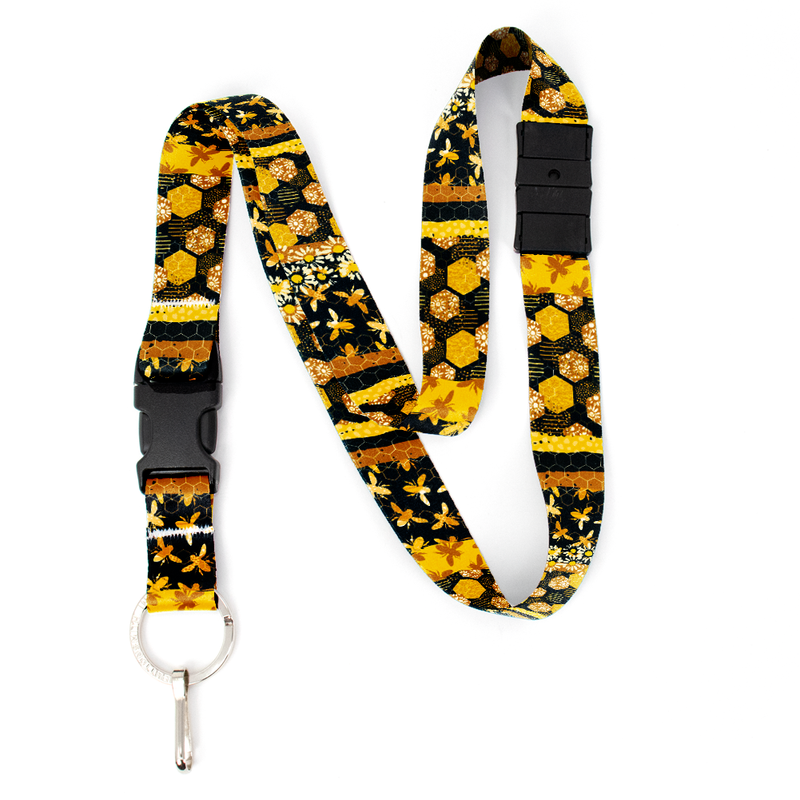 Hive Heaven Breakaway Lanyard - with Buckle and Flat Ring - Made in the USA