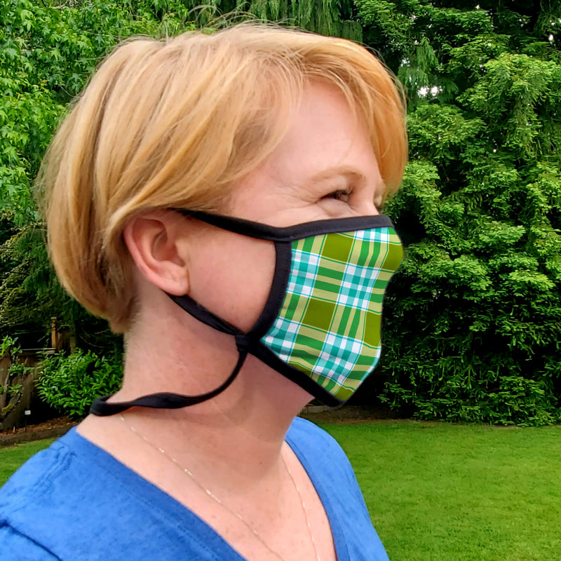 Buttonsmith Madras Adult Adjustable Face Mask with Filter Pocket - Made in the USA - Buttonsmith Inc.